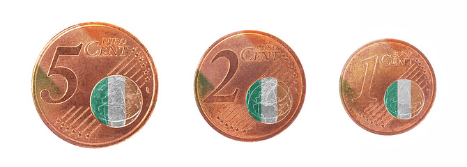 Image showing European union concept - 1, 2 and 5 eurocent