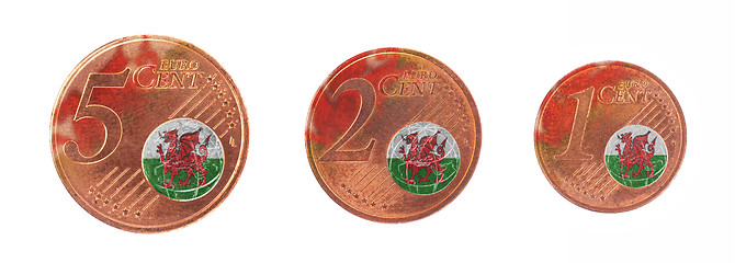 Image showing European union concept - 1, 2 and 5 eurocent