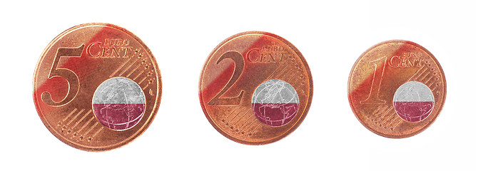 Image showing European union concept - 1, 2 and 5 eurocent