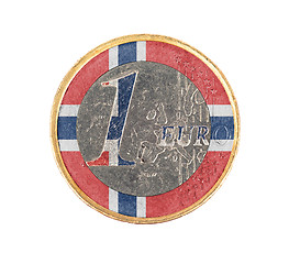 Image showing Euro coin, 1 euro