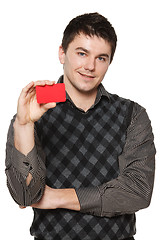 Image showing Smiling confident man with folded hands