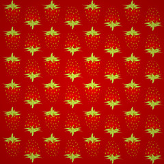 Image showing Vector background with strawberries