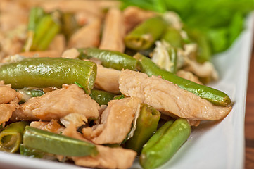 Image showing Green beans with chicken