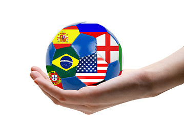 Image showing Soccer ball with nations flag