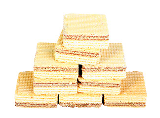 Image showing Yellow sweet waffles