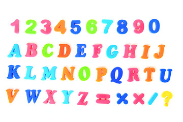 Image showing color plastic font