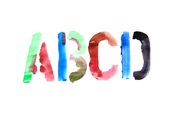 Image showing hand painted alphabet 
