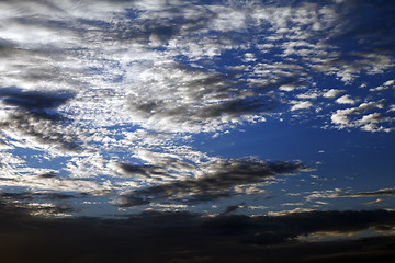 Image showing Sky with clouds at summer evening