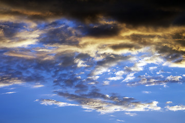 Image showing Multicolor sunset sky on summer sea