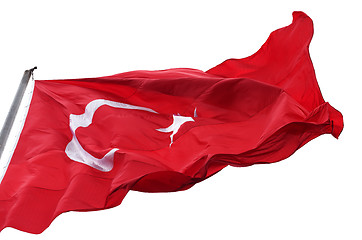 Image showing Turkish flag waving in wind