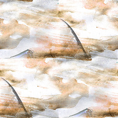 Image showing colorful drawing pattern water brown texture paint abstract seam