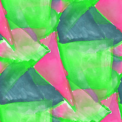 Image showing drawing green, pink colorful pattern water texture paint abstrac