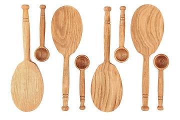 Image showing Rustic Oak Spoons