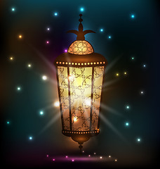 Image showing Ramadan background with arabic lantern