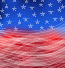 Image showing Abstract American Flag for happy 4th of july