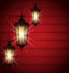 Image showing Arabic lamps for holy month of muslim community