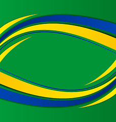 Image showing Abstract background in Brazil flag concept