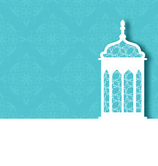 Image showing Arabic ornamental lamp for Ramadan Kareem