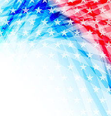 Image showing Abstract American Flag for Independence Day