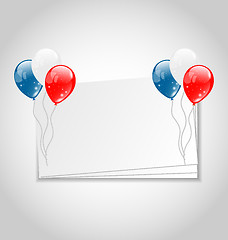 Image showing Celebration card with balloons for Independence Day