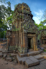 Image showing Sunrise over Ta Phrom