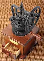 Image showing Antique coffee mill