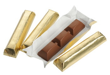 Image showing Chocolate in foil, isolated