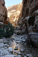 Image showing Mountains and water in the Ein Gedi nature reserve 