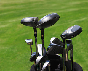 Image showing Golf clubs