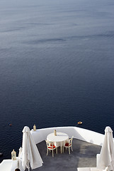 Image showing dining over sea luxury