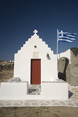 Image showing greek church mykonos