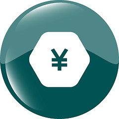 Image showing web icon on protection sign with yen money sign