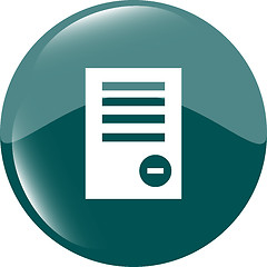 Image showing Text file sign icon. Delete File document symbol