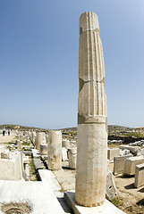 Image showing agora columns delos greece