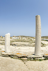 Image showing agora of deliens delos greece