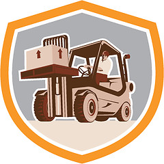 Image showing Forklift Truck Materials Handling Logistics Shield