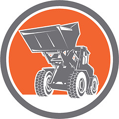 Image showing Front End Loader Digger Excavator Circle Retro