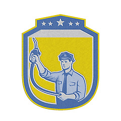 Image showing Metallic Gas Jockey Gasoline Attendant Shield