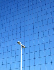 Image showing Buildings reflections on the Stock Exchange building