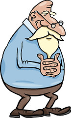 Image showing senior grandfather cartoon illustration