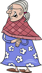 Image showing senior grandmother cartoon illustration