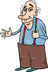 Image showing senior grandfather cartoon illustration