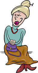 Image showing senior grandmother cartoon illustration