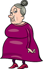 Image showing senior grandmother cartoon illustration