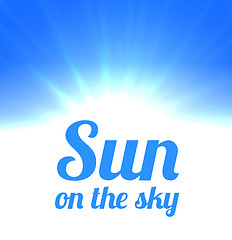 Image showing Bright sun on the sky