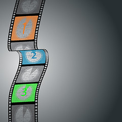 Image showing Countdown infographic design with film strip