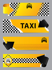 Image showing Cool taxi company banner set of 4