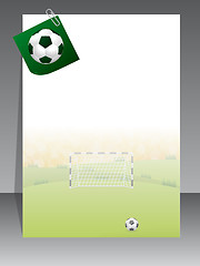 Image showing Soccer brochure with notepaper