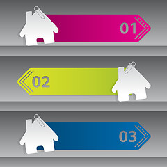 Image showing Infographic design with house labels