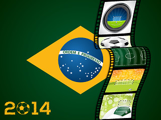 Image showing Film strip with brazil flag